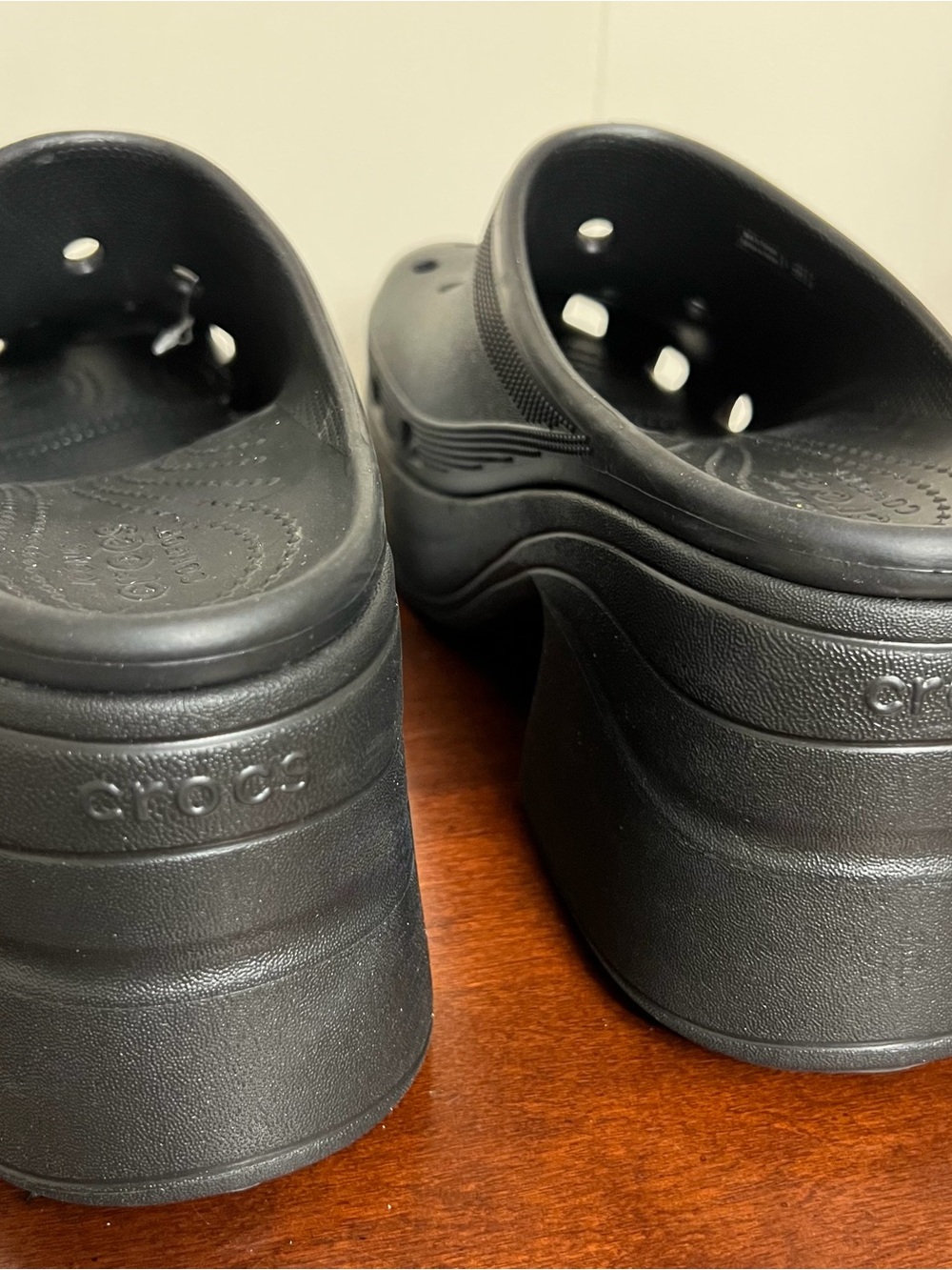 Crocs Siren Clog 208547 Black Platform Chunky Heel Mules Men's 11 / Women's 13 - Picture 8 of 10